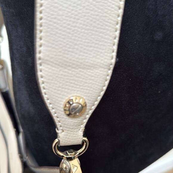 HENRI BENDEL W57TH Cream Saffiano Leather Hobo Crossbody - Picture 6 of 9